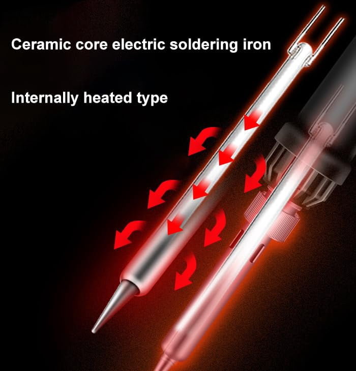 Treedix 60W Electronics Soldering Iron Kit, 9-in-1 Soldering Gun , LCD Digital Adjustable Temperature Soldering Kit 180-500℃, Fast Heating Thermostatic Design Soldering Tool for Electric, DIY Welding