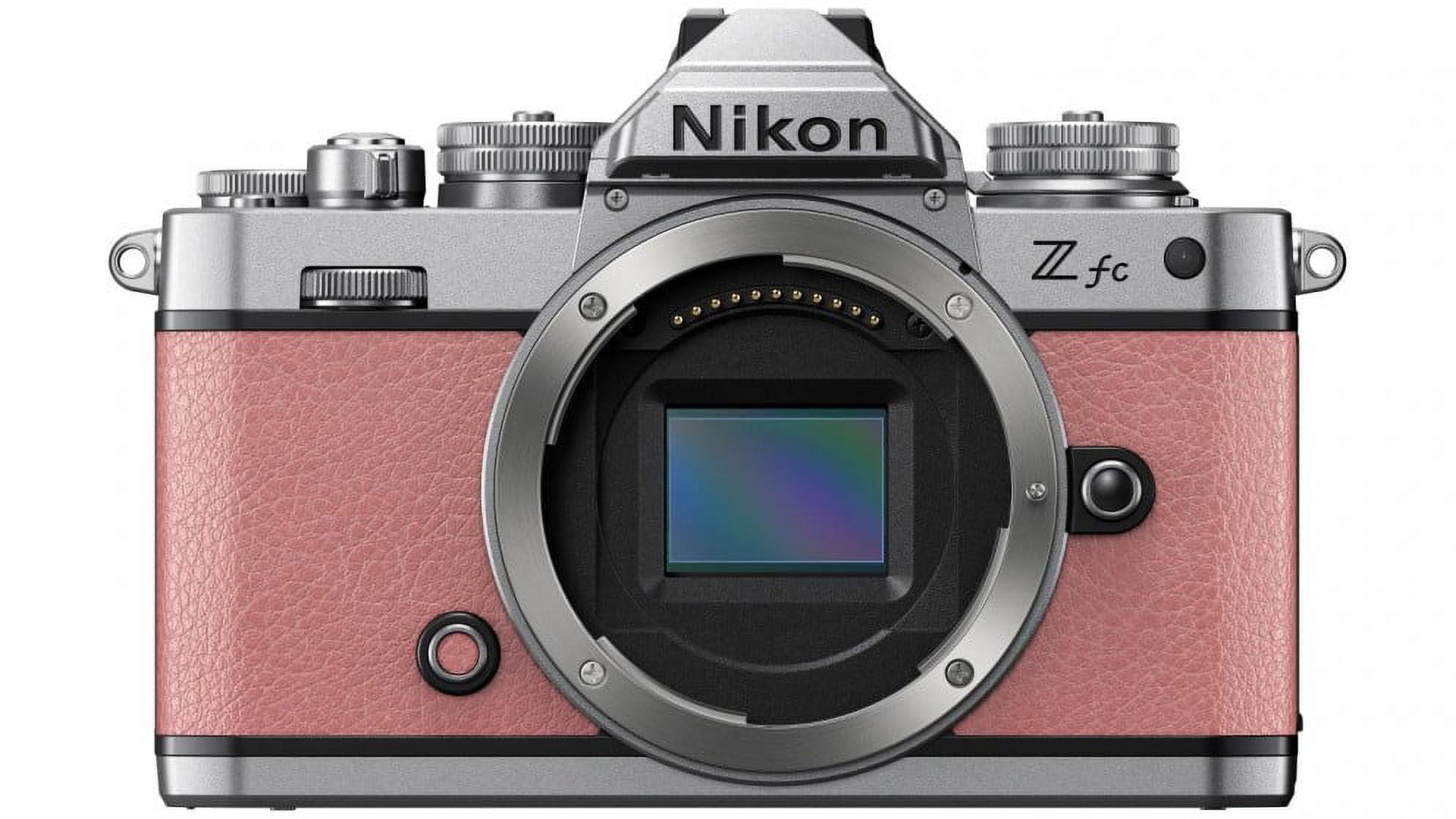 Nikon Z fc Mirrorless Digital Camera (Body Only) (Coral Pink, ZFC095AA)  International Model Bundle with 64GB Extreme PRO SD Card + Camera Bag +  Editing Software + Padded Hand Strap + Cleaning Kit 