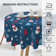 thumbnail image 5 of Christmas Snowman Tablecloth Round 60 Inch Table Cloth Cover Mat Holiday Party Decoration for Dining Room Home Kitchen Picnic, 5 of 6