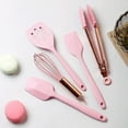 thumbnail image 3 of Utensilios de cocina de silicona para niños, juego de utensilios de cocina, mini utensilios de cocina antiadherentes, espátula, colador, herramienta para hornear, masa para cocinar, raspado, color, 3 of 3