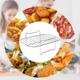 thumbnail image 6 of Holloyiver Air Fryer Grill Rack for Oven, 7.9'' x 5.1''x2.6" Stainless Steel Grill Rack , Non-stick Mesh Basket Set, Air Fryer Tray Wire Rack Roasting Basket for Fries/Bacon/Chicken, 6 of 9