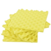 6Pcs Acoustic Foam Panel Noise Absorbing Soundproof Sponge, Egg Groove, 25x25x2cm, for Recording Studio Ktv, Yellow