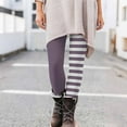 thumbnail image 2 of Tnhcen Women's Striped Print Yoga Pants - Fleece Lined Workout Leggings Slim Fit for Fitness Running & Casual Athleisure (S-3XL Available in Multi-Color ), 2 of 9