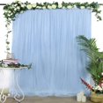 thumbnail image 1 of SoarDream Satin Backdrop Easter Backdrop Curtain Blue Tulle Backdrop Curtain 5x7ft Sheer Drapes for Holiday Wedding, 1 of 5