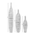 thumbnail image 3 of Uniquewise Modern Decorative Bottle Shape White Floor Vase Ribbed Design Set of 3, 3 of 7