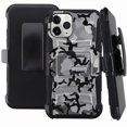 thumbnail image 1 of DALUX Hybrid Kickstand Holster Phone Case Compatible with Iphone 12 Pro Max (6.7 in) - Gray Stylish Camo, 1 of 1