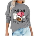 thumbnail image 3 of Pull de Noël pour Femmes Col Rond Cardigan d'Hiver Manches Longues Blouse Imprimée Graphique Mode Chandail en Molleton Mi-Longue Veste à Capuche Douce, 3 of 6