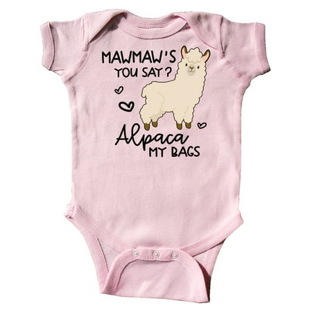 

Inktastic Mawmaw s You Say Alpaca My Bags Gift Baby Boy or Baby Girl Bodysuit