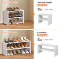 thumbnail image 4 of Organizador de zapatos Hencawima, expandible, 2 niveles, 15 a 24 pares, 4 of 9