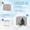 thumbnail image 6 of EAGLE PEAK 8x4 ft 2-Room Outdoor Portable Changing Room, Sun Shelter, Privacy Tent, Pop Up Changing Tent for Camping, Beach, Outdoors,Gray, 6 of 10