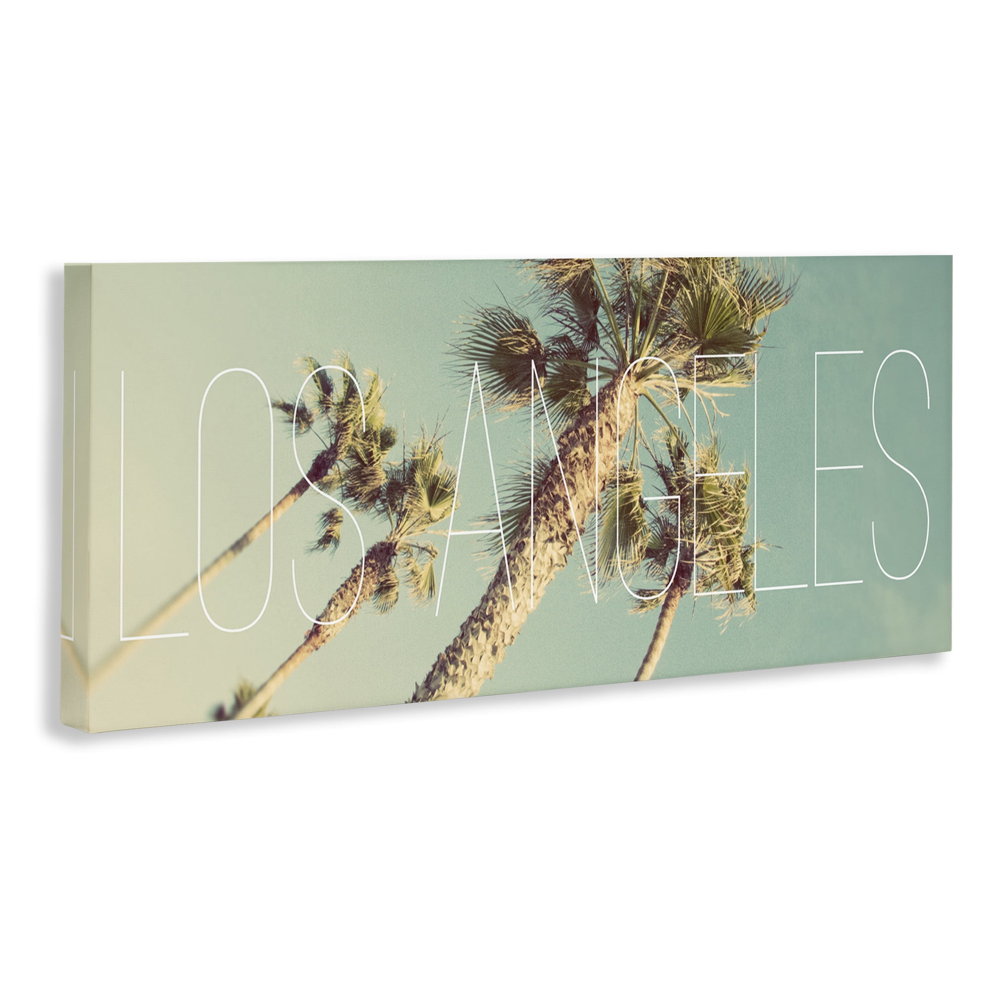 Stupell Industries Los Angeles Palms Town & City Painting Gallery Wrapped Canvas Art Print Wall Art, 48 x 20