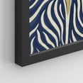 thumbnail image 5 of PixonSign Framed Wall Art Navy and Gold Leave Pattern Prints, Set of 4 Abstract Botanical Paintings, Nature Wilderness Wall Décor, Vintage Retro Adhesive Canvas Posters - 8"x10" Black, 5 of 5
