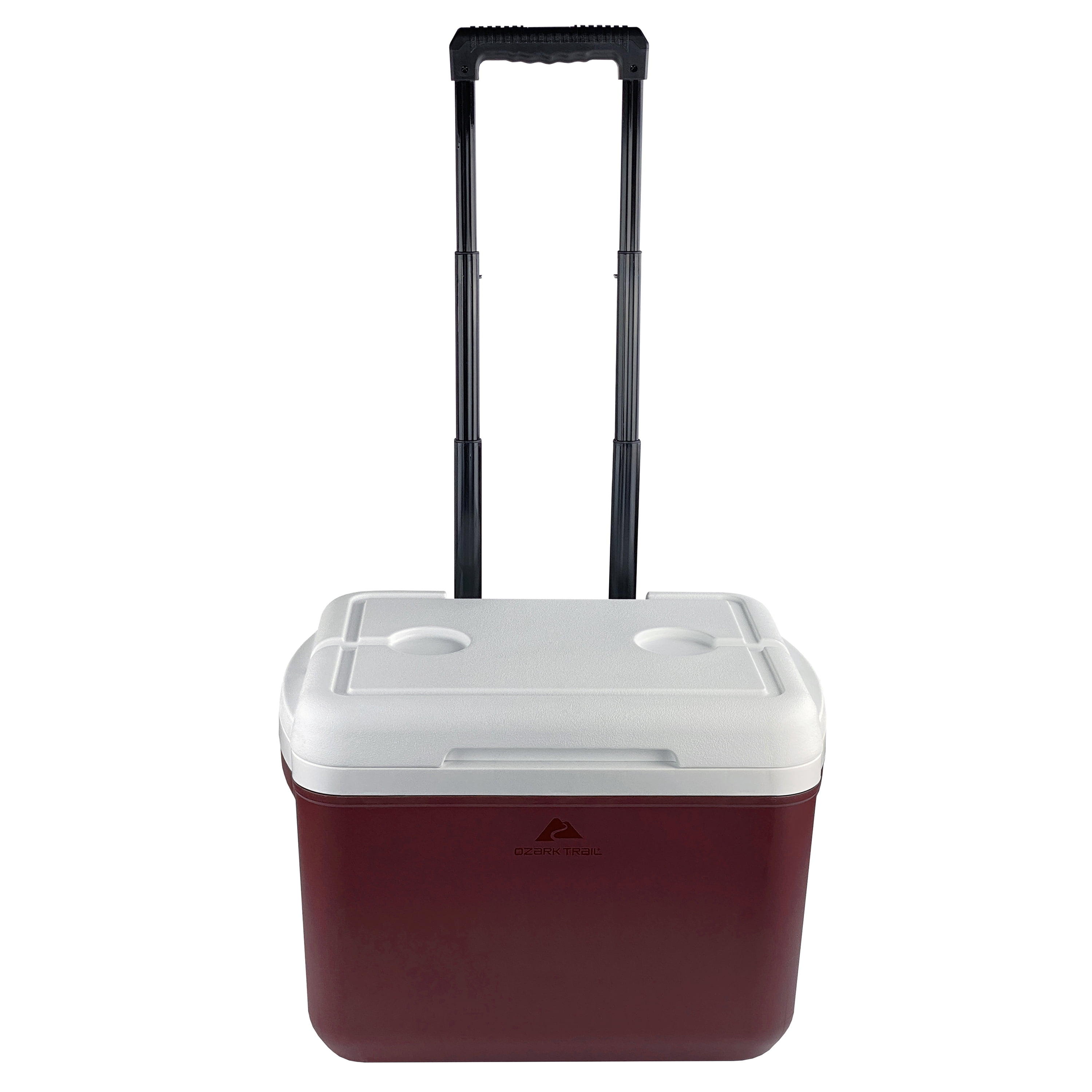 Ozark Trail 30 Quart Capacity Hard Side Wheeled Cooler, 42-Can, Maroon
