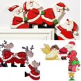 thumbnail image 4 of Decoraciones navideñas de madera para el hogar, adornos de mesa con letras de Papá Noel y nieve, regalos de Navidad, 2022, 4 of 4