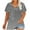 Gray, variant on Summer Plus Size Tops For Women Causal Loose Short Sleeve V-Neck Printing Pullover Blouse T-Shirt Oversized Women Shirts Under $10 Blue 5XL
