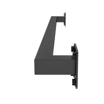 Heavy Duty 4ft Black Iron Stair Handrail - Wall Mounted, 250lbs Load Capacity