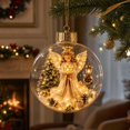 thumbnail image 4 of Clear Christmas Globe Hanging Ornament Balls, 4 Inch Mini Holiday Scene Ornaments, Hanging Decor for Christmas Tree, Window, Mantel, Seasonal Home Party Decoration, 4 of 8