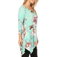 thumbnail image 3 of White Mark Women's Floral Scoop Neck Tunic Top, 3 of 4