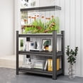 thumbnail image 2 of Two-Tier Metal Storage Rack & 5–10 Gallon Fish Tank Stand Three-Tier Small Reptile Rack Black Multi-Use Shelving for Home Office 19.70"×13.77"×31.50", 2 of 6