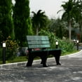 thumbnail image 2 of Wildridge Heritage 4' Park Bench, Turf Green and Black - Outdoor All-Weather HDPE Furniture, 2 of 4