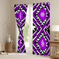 thumbnail image 3 of Erosebridal Tribal Aztec Curtains Pack of 2 (42x84 Each) For Teens,Boys Girls Jungle Animal Bear Curtains Blackout,Black Purple, 3 of 6