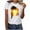 White, variant on Teissuly Women's Fashion Crewneck Printed Short Sleeve T-shirt Casual Loose Shirt Tops