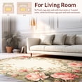 thumbnail image 2 of ODIKA 2'x3' Machine Washable Non-Slip Area Rug, Shabby Country Garden with Victorian Floral Scrollwork Design High Traffic Rug, Pink, 125929, 2 of 7