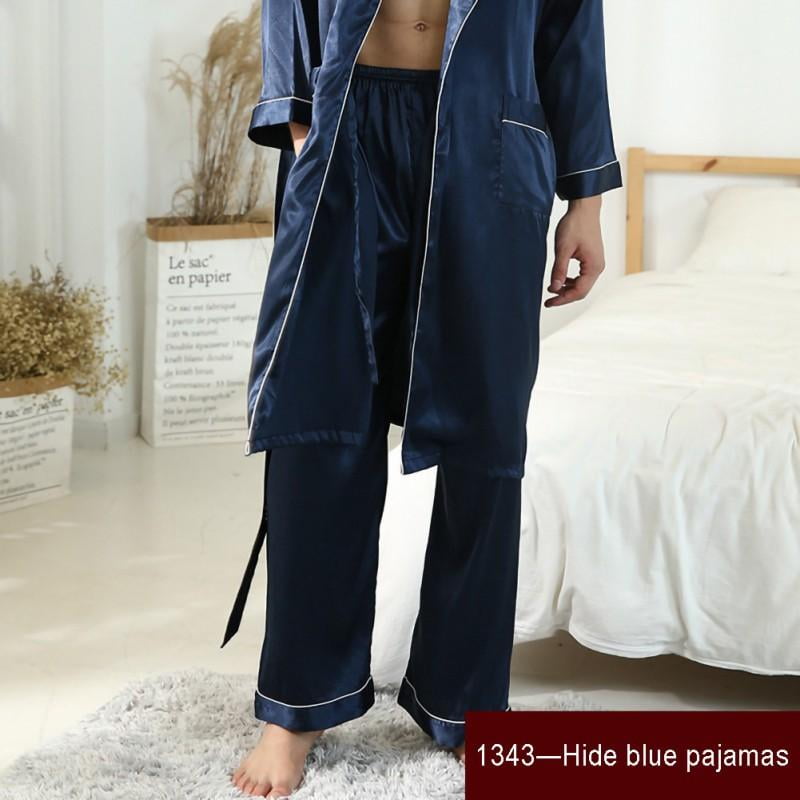 Men's Sleep Pajama Pants Cotton Knit Elastic Waistband Lounge Wear Long,  Black, S 
