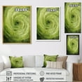 thumbnail image 4 of Designart "Spiral Of The Green Orbit" Abstract Spirals Picture Framed Wall Art Living Room, 4 of 5