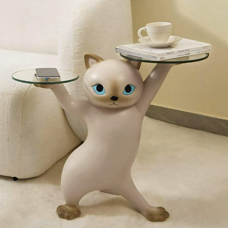 23''H, Enchanting Cat Side Table - Walmart.com