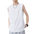 thumbnail image 1 of Men Tank Tops Sleeveless T-Shirts O Neck Cotton Vests Plus Size Tees, 1 of 7