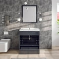 thumbnail image 3 of Eviva Lugano 24" Gray Modern Bathroom Vanity with White Integrated Acrylic Sink, 3 of 7