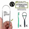 thumbnail image 3 of U-shaped Tongue Scraper Stainless Steel Hy -ys, 3 of 5