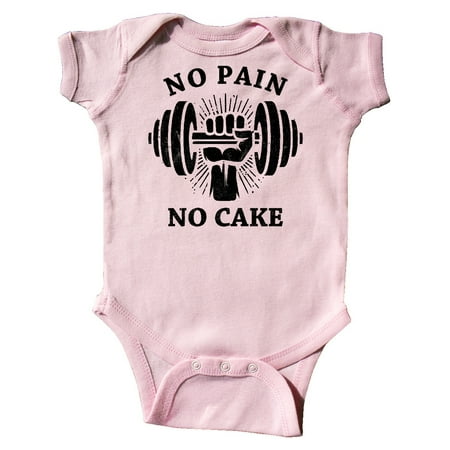 

Inktastic No Pain No Cake BLK Gift Baby Boy or Baby Girl Bodysuit