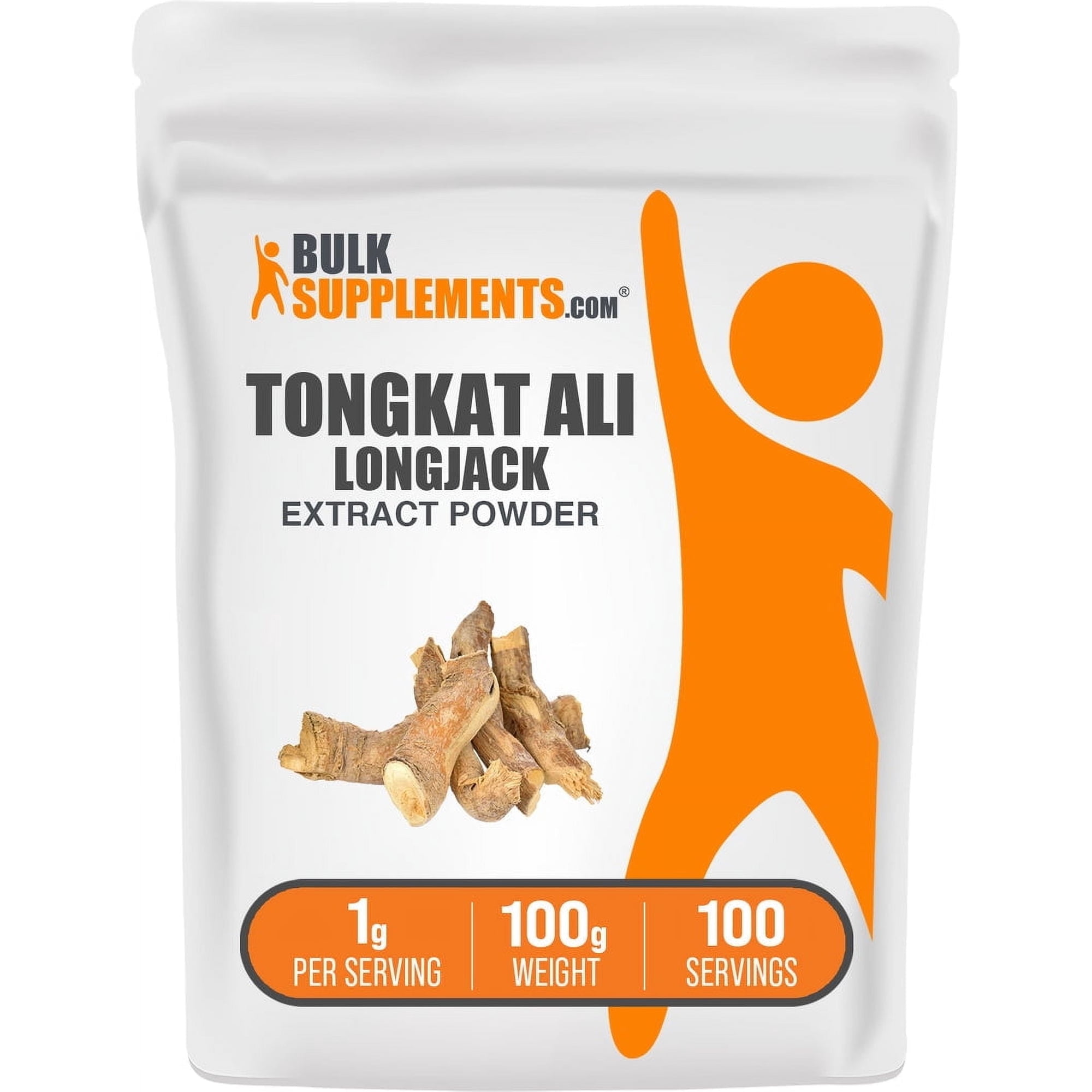 BulkSupplements Longjack Extract (Tongkat Ali) Powder - 1g per Serving - 100 Grams (3.5 oz) - 100 Servings