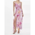 thumbnail image 5 of Women'S Summer Sleeveless Wrap Ruffle V Neck Floral Front-Slit Sundress Maxi Dress M, 5 of 9