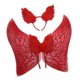 thumbnail image 4 of Alas de ángel con plumas para adultos y niños, accesorios para disfraz de ángel para fotografía Rojo, 4 of 9