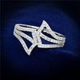 thumbnail image 1 of Women Rhodium 925 Sterling Silver Ring with AAA Grade CZ in Clear - Size 5, 1 of 1