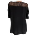 thumbnail image 2 of SHITINN Women Lace Hollow Lace V-Neck Embroidered Short-Sleeved Bat Shirt Top Short Sleeve Womens Tops Summer Fashion Women Women Blouses, 2 of 3