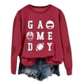 thumbnail image 5 of Football Sweatshirts for Women Crew Neck Long Sleeve Pullover Shirt Rugby Graphic Printed 2025 Basic Tee Fall Casual Y2K Tops, 5 of 5