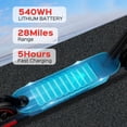 thumbnail image 2 of Folding Electric Scooter for Adults - 600W Motor 10" Air Tires, up to 25MPH and 30Miles Long-Range Portable Commuting Scooter, 2 of 9