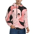 thumbnail image 2 of Naloa Cute Axolotl Sakura Blossoms A Men's Casual Hooded Collar Drawstring Hoodies Pullover Sweatshirts Casual Long Sleeve Shirts-Small, 2 of 7