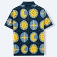thumbnail image 4 of Tshirts Shirts for Men Big and Tall,Men's Crochet Knit Button Down Shirt Short Sleeve Sheer Collared Beach Shirt Top, 4 of 9