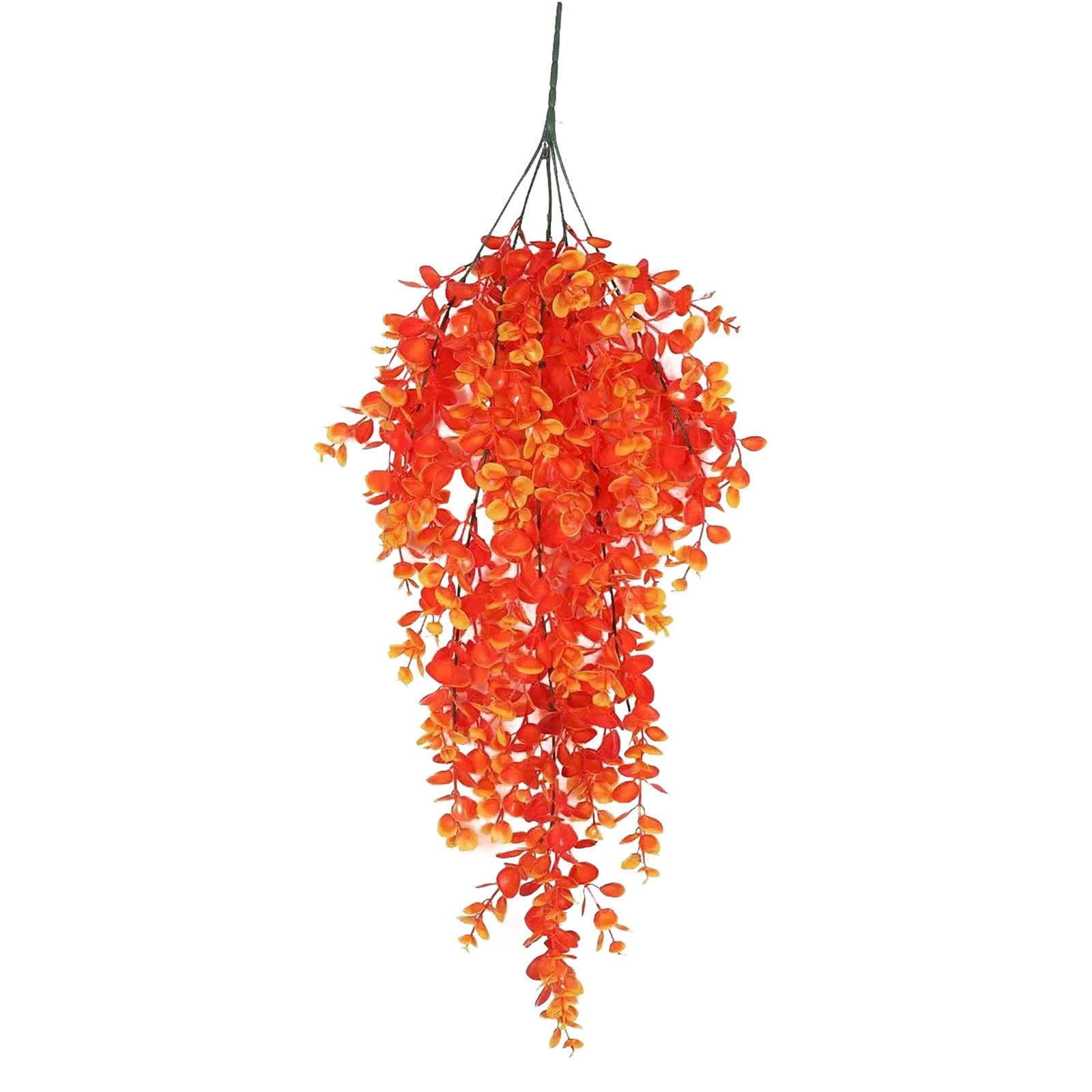 Jierger 29.9 Inch Reptile Plants Hanging Terrarium, Artificial Leaves Habitat Decorations with Suction Cup, Fake Amphibian Plants for Bearded Dragon Hermit Crab and Geckos