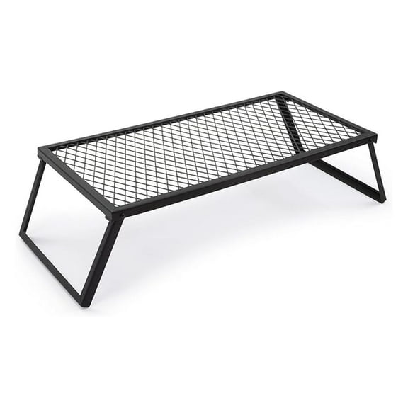 Heavy Duty Grill Grate - Cast Iron Grill Grate for Camping, BBQ and Open Fire Cooking - Portable, Simple and Ready to Go, Rectangular