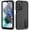 Black+Black, variant on Lunvic for Samsung Galaxy A26 5G Case with Kickstand, Heavy-Duty 3-in-1 Dual-Layer Shockproof Full Body Bumper Protective Phone Cover, Gray+Green