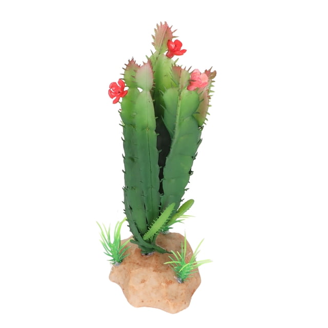 Fish Desert Reptile Decoration, Safe Landscaping Artificial Aquarium Cactus Decoration Fade Lifelike For Reptile Box