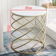 thumbnail image 2 of LINLINPAPA Custom Nordic Sofa Side Table Simple Modern Creative Marble Small Round Table Bedroom Table Bedside Cabinet Light Corner (Color : Green), 2 of 6