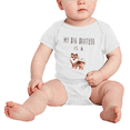 thumbnail image 2 of My Big Brother Is A Pomeranian Dog Funny Boys Girl Baby Bodysuit, 2 of 5