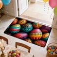 thumbnail image 2 of FEOLGEHLY Happy Easter Door Mat, Bunny Eggs Welcome Doormat for Indoor Outdoor, Spring Floor Mat Non-Slip Washable for Porch Front Door Entrance, 16x24 inch Easter Decorations Door Mat, D, 2 of 7